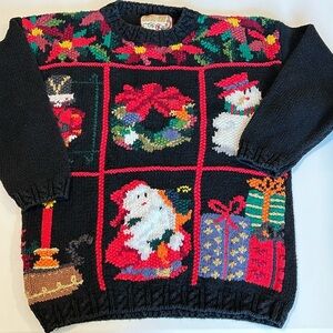 Crystal Kobe - M, Christmas/holiday sweater, vintage